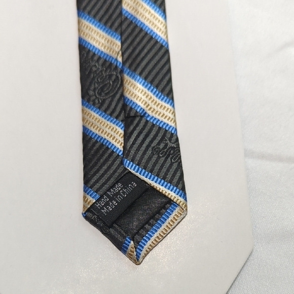 CHICK FIL A Black and Blue Striped Tie.. Amazing!! Eat More Chicken!! Amazing.. - Picture 6 of 12
